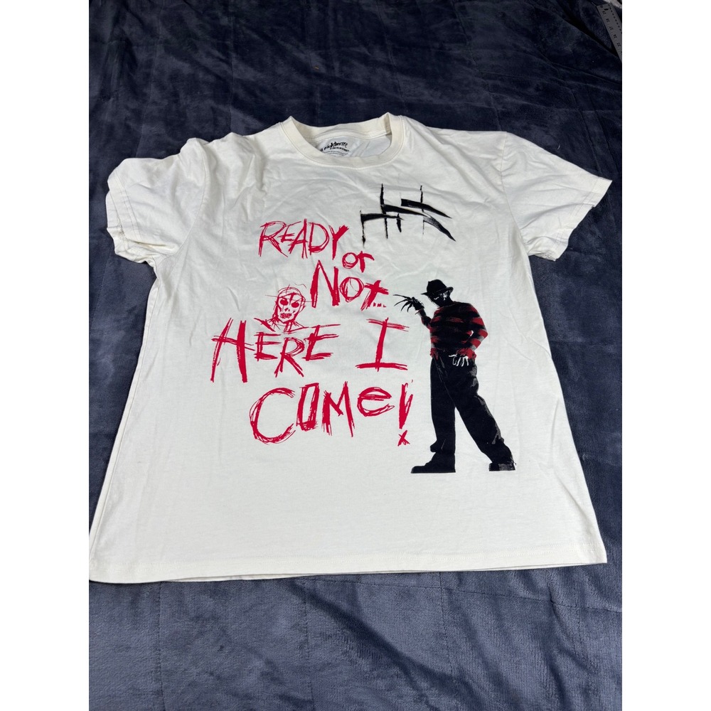 A Nightmare on Elm Street Freddy Krueger Graphic Tee‎ Cream Large NKO013AUAFWP12